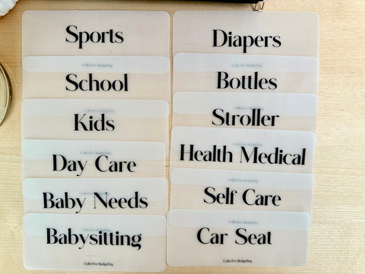 Baby Cash Envelope Placeholders: Laminated Vellum for New Baby Budgeting