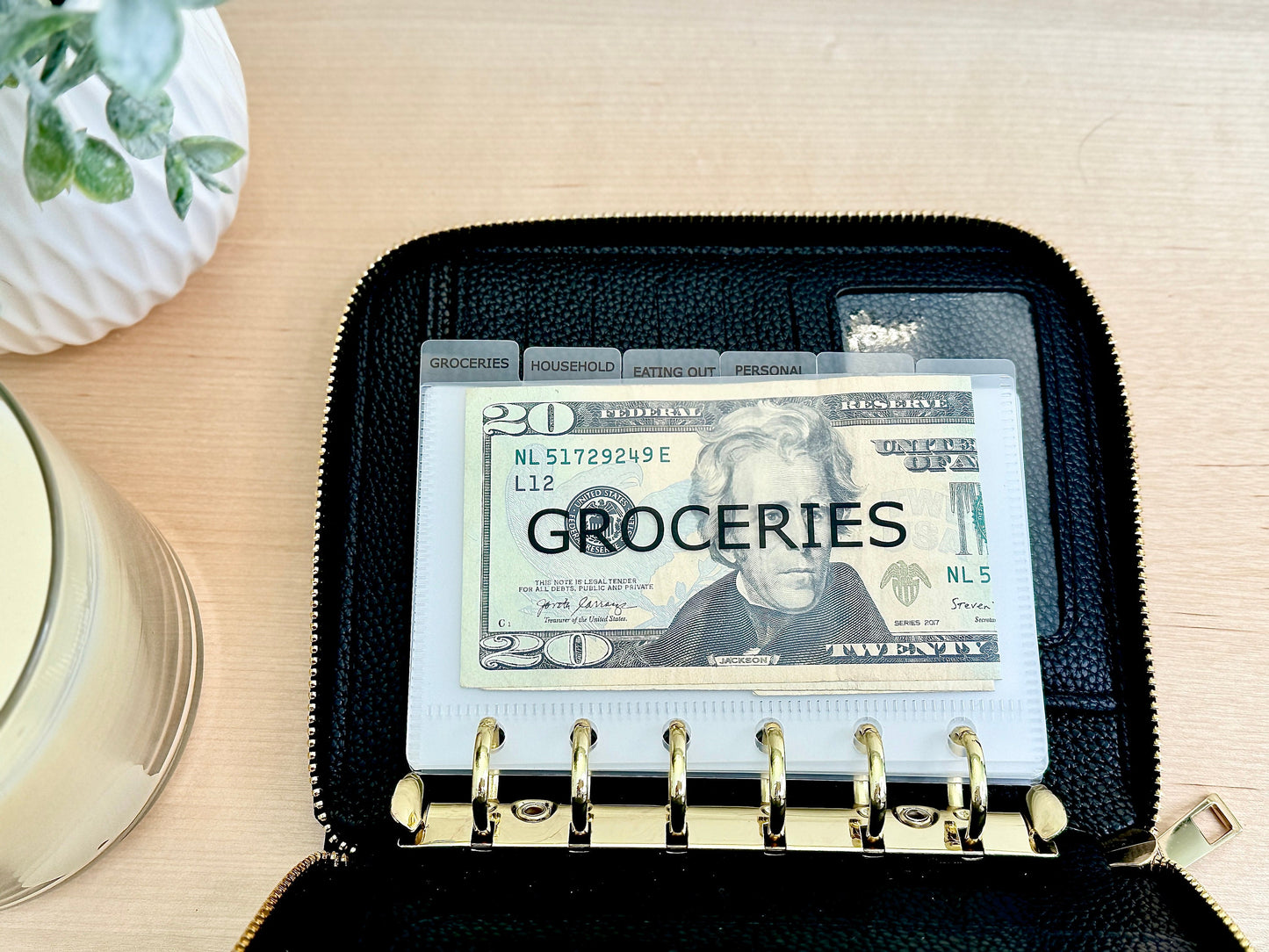 A6/A7 Vellum Cash Envelopes with Tabs: Budget Binder Inserts