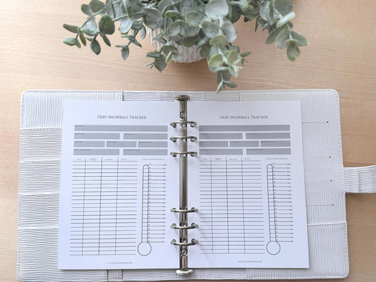 A5 Debt Snowball Tracker Insert: Cash Budgeting Tool