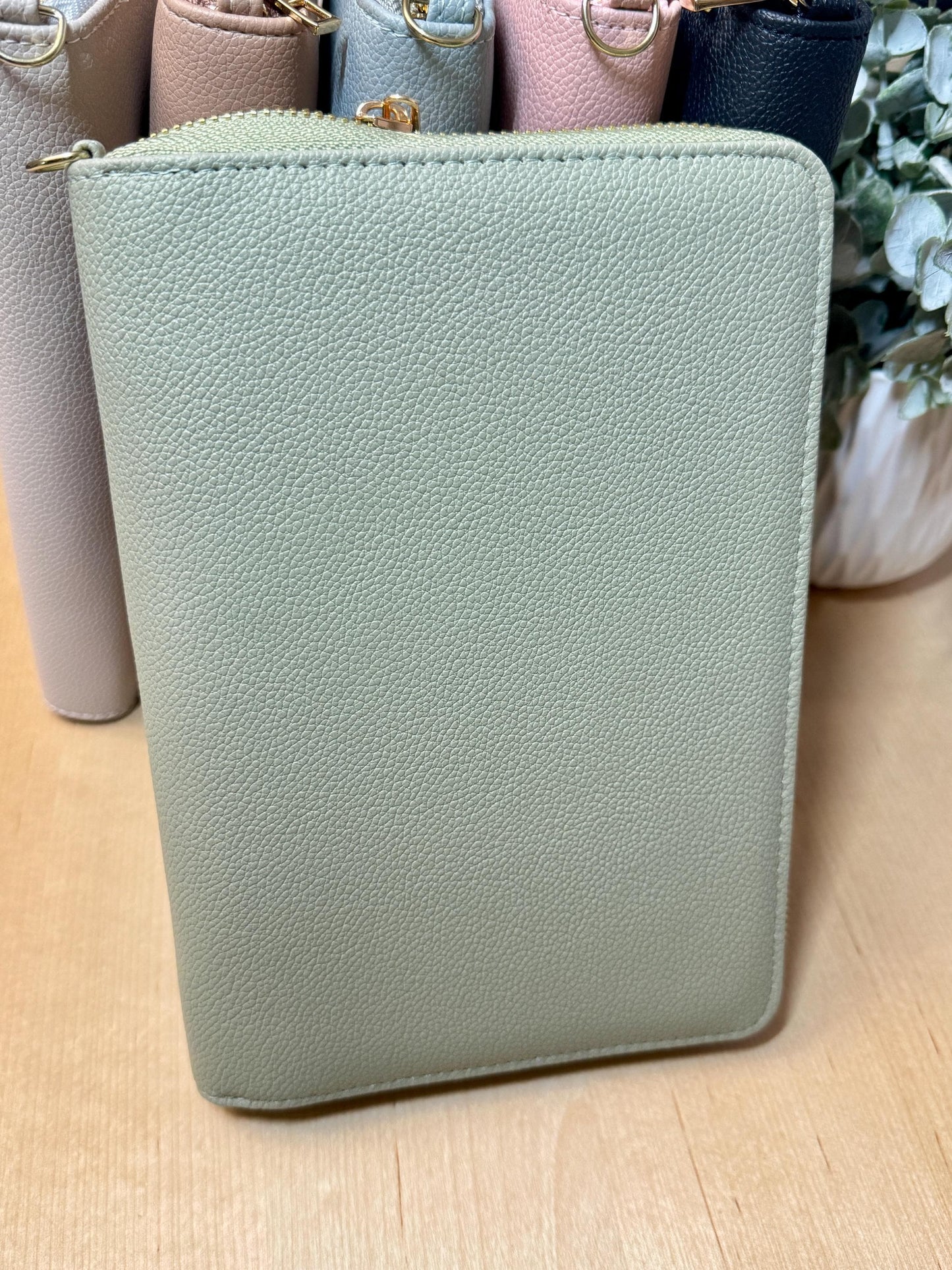 Pebble Litchi A6 Budget Zipper Wallet/Binder: Cash Stuffing Organizer
