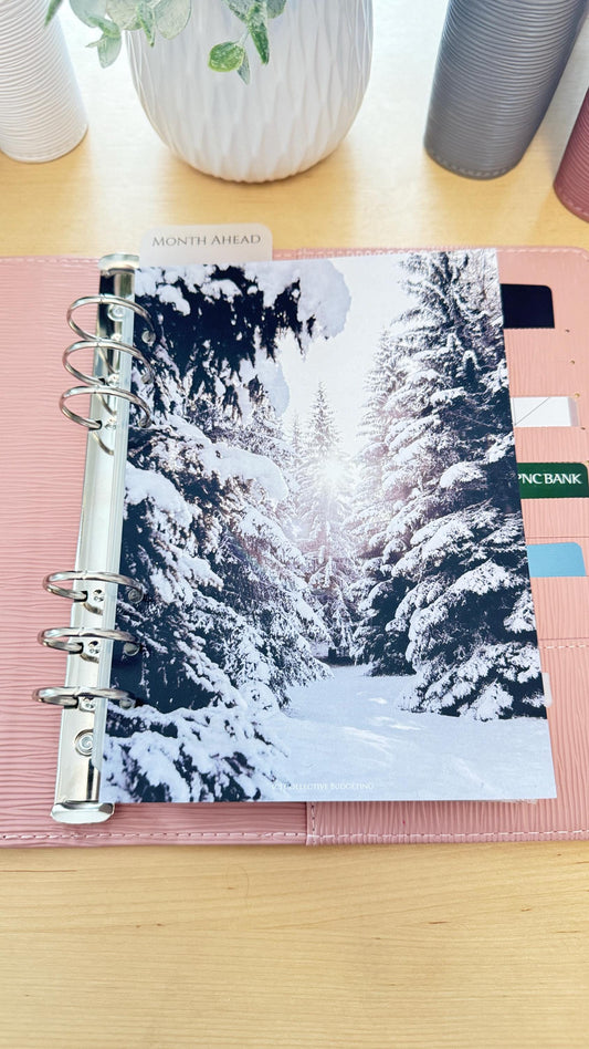 Winter Budget Binder Dashboard: Seasonal Decorative Cover Insert | A5 A6
