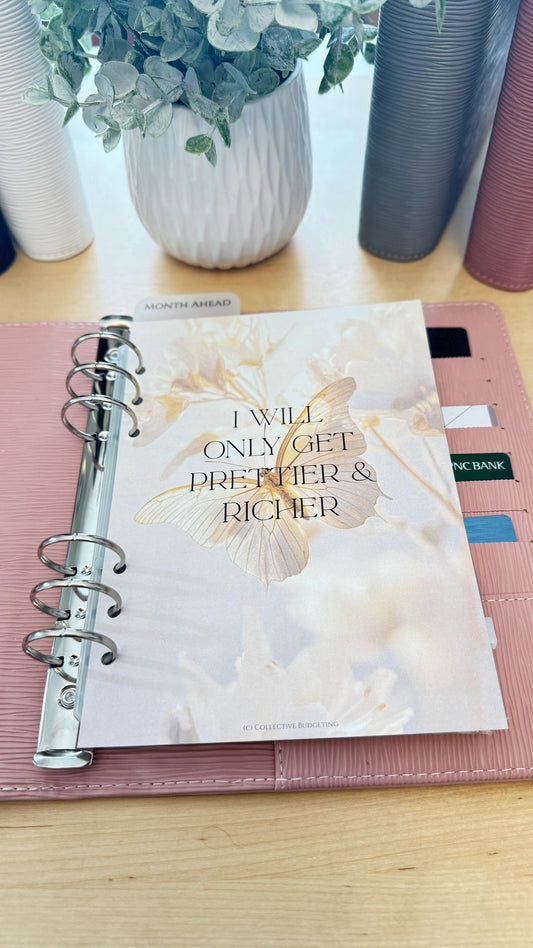 Butterfly Effect Budget Binder Dashboard: A5/A6 Cash Stuffing Insert