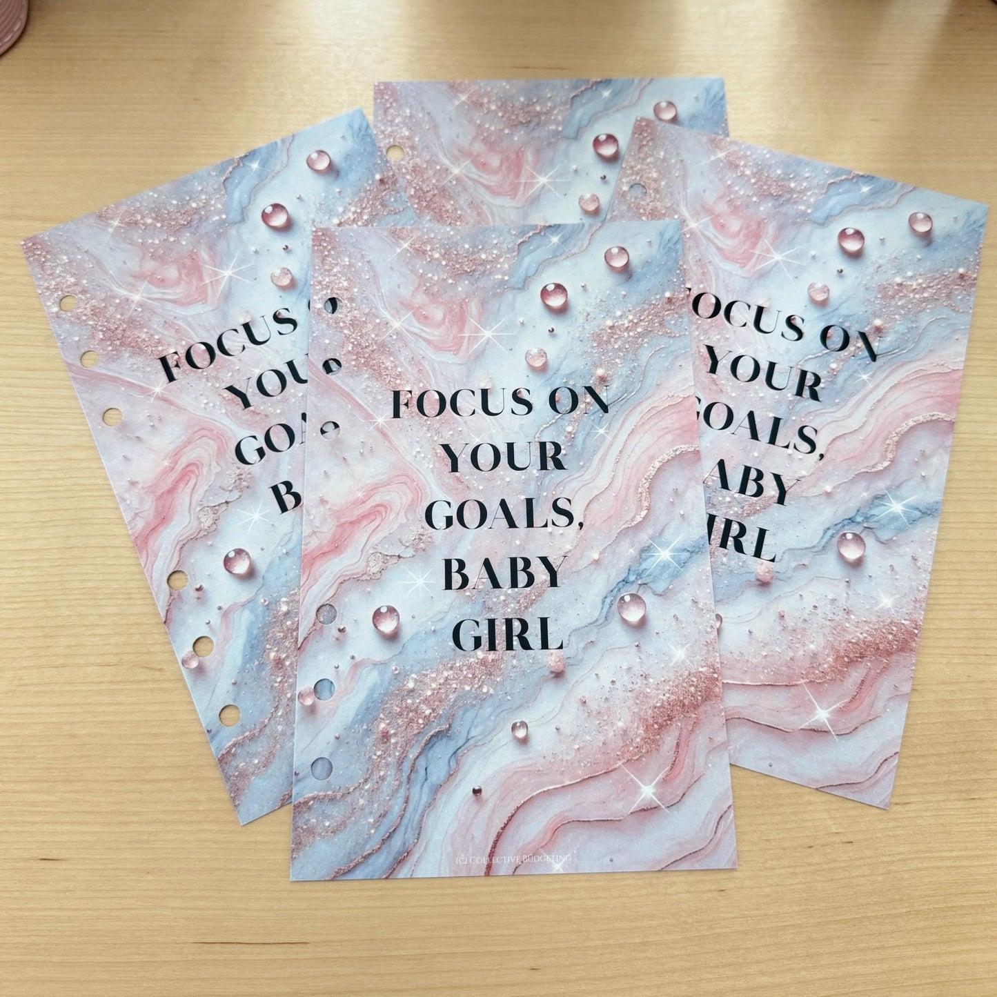 Focus on Your Goals Budget Binder Dashboard: Motivational Cover Insert | A5 A6