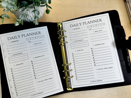 A5 Budget Binder Daily Planner Insert: Cash Stuffing, Money Management