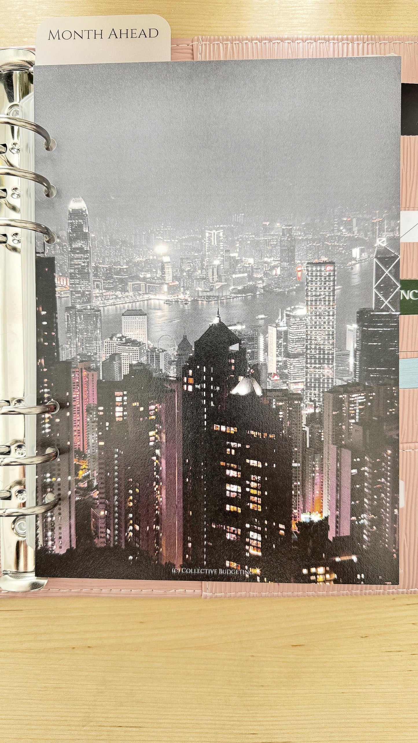 City Lights Budget Binder Dashboard: Decorative Cover Insert | A5 A6 Cash Stuffing