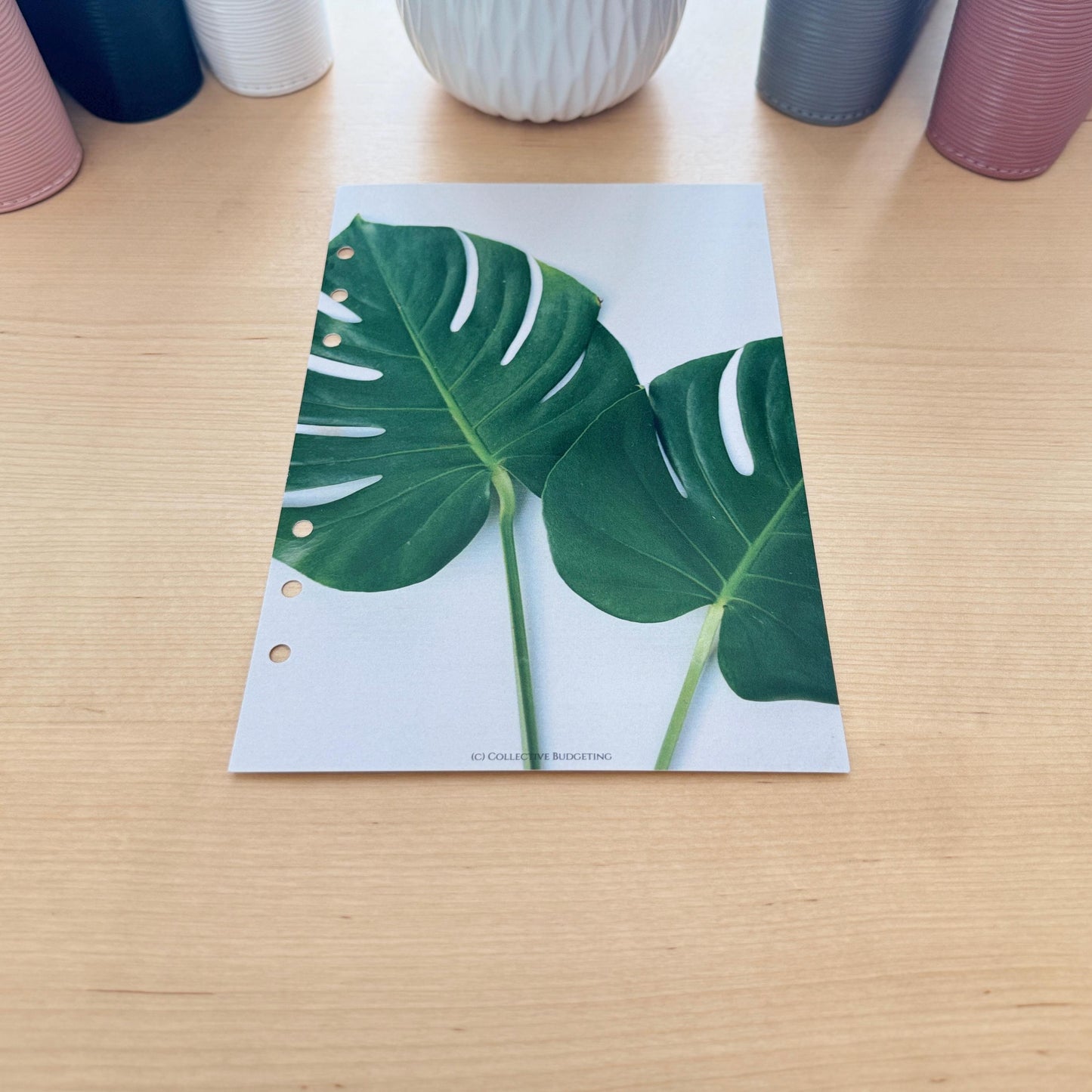 Green Leaf Budget Binder Dashboard: A5/A6 Cash Stuffing Insert