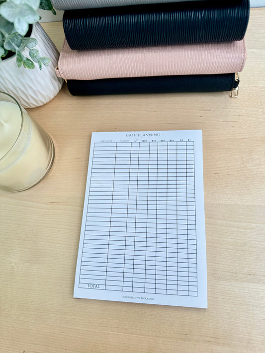 Cash Planning Notepad: Budget Tracker for Cash Envelope System