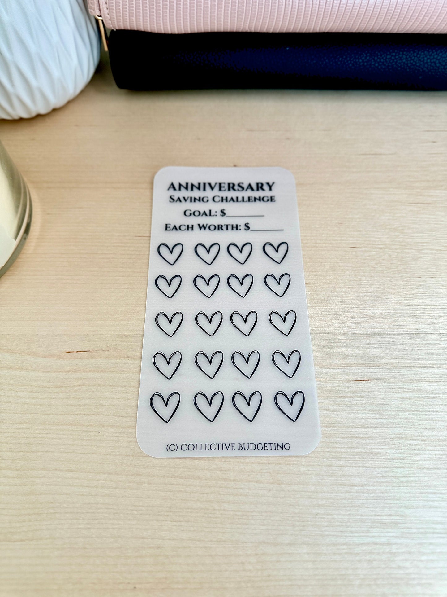 Anniversary Savings Challenge for Cash Envelope Stuffing | Sinking FundsTracker | Sinking Funds Challenge | Laminated Savings Challenge