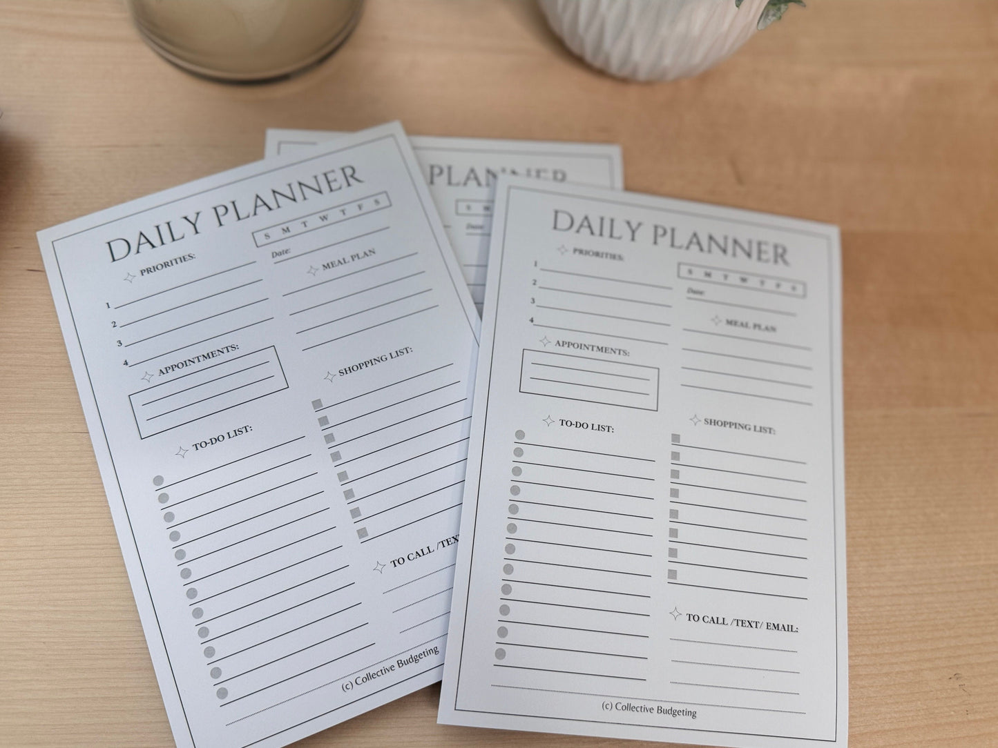 Daily Planner Notepad: Budgeting & Habit Tracker