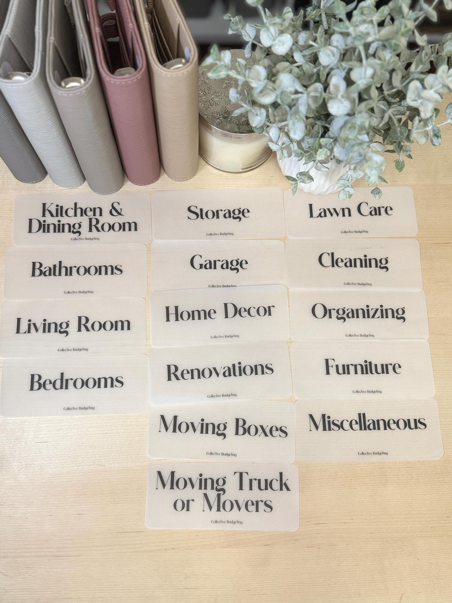 Placeholders for MOVING | Budget Organizers | Cash Stuffing | Management Accessories | Moving Organizer