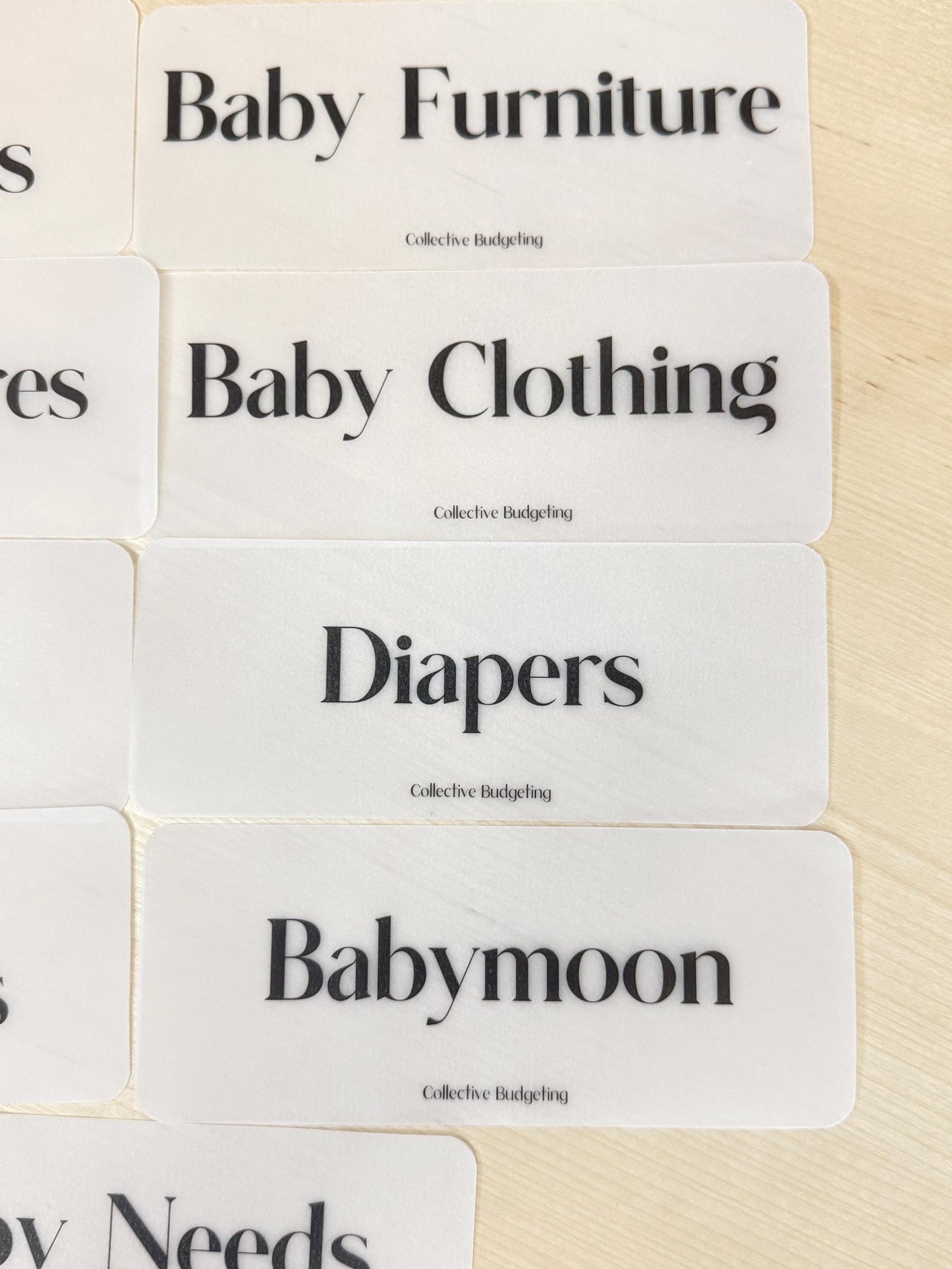 New BABY Placeholders for New Naby | Budget Organizers | Cash Stuffing | Management Accessories | Baby Organizer