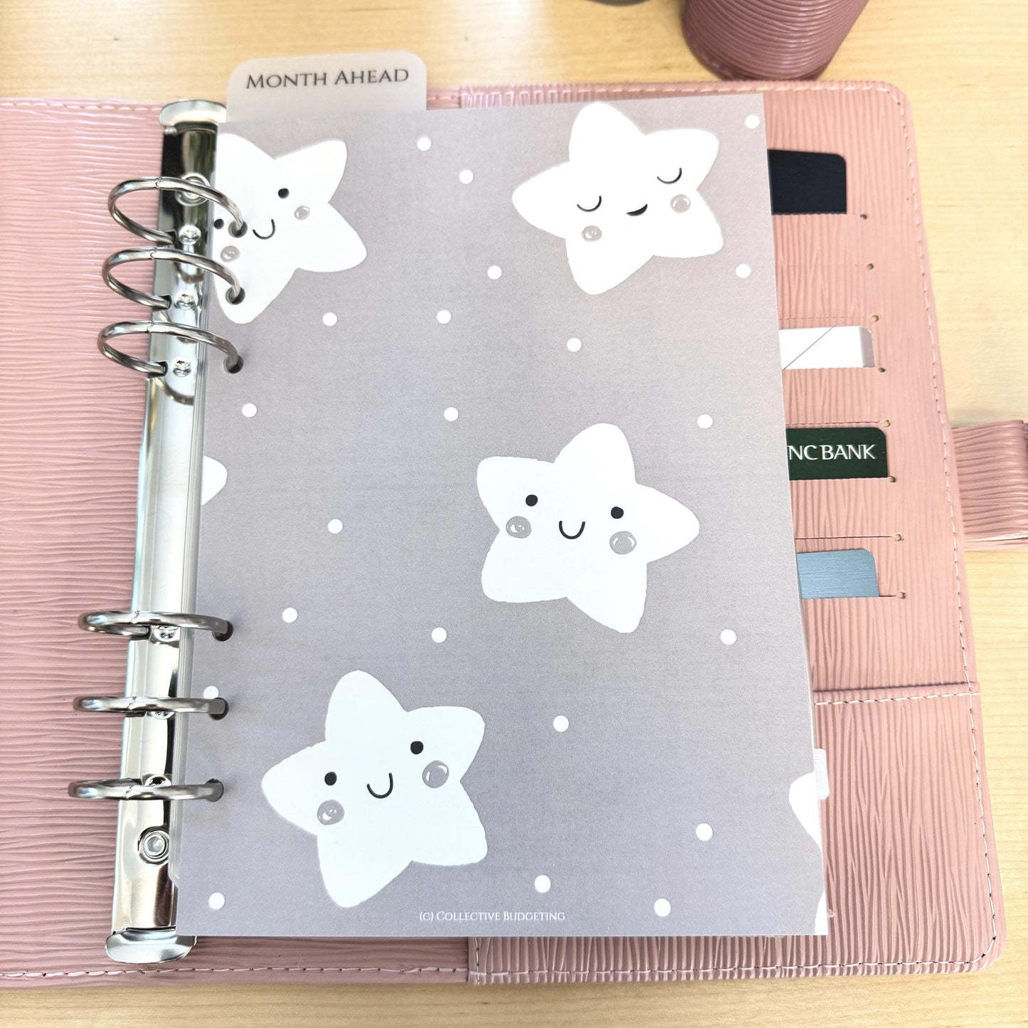 Rising Star Kids Budget Binder Dashboard: A5 A6 Cash Stuffing Insert