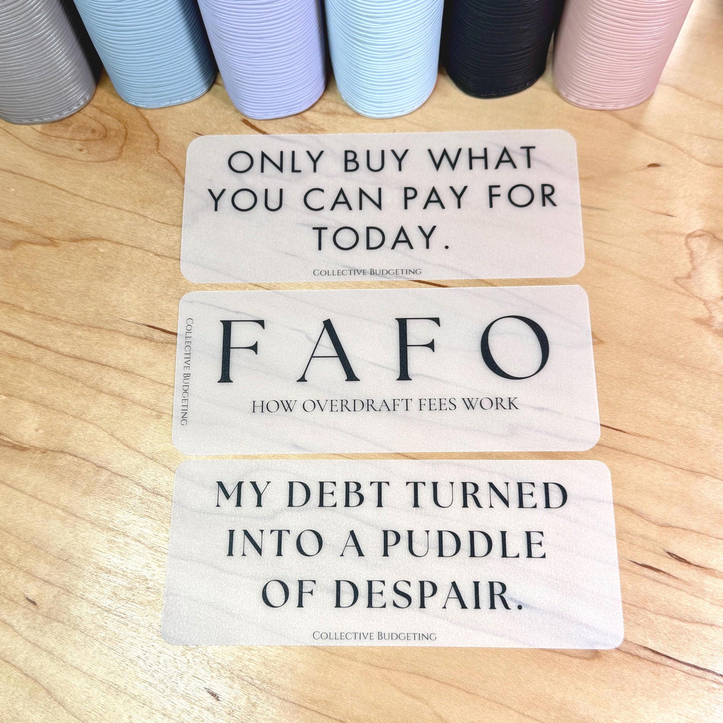 A5 A6 Sarcastic Budget Placeholders – Matte Vellum Cash Stuffing Motivational Binder Inserts