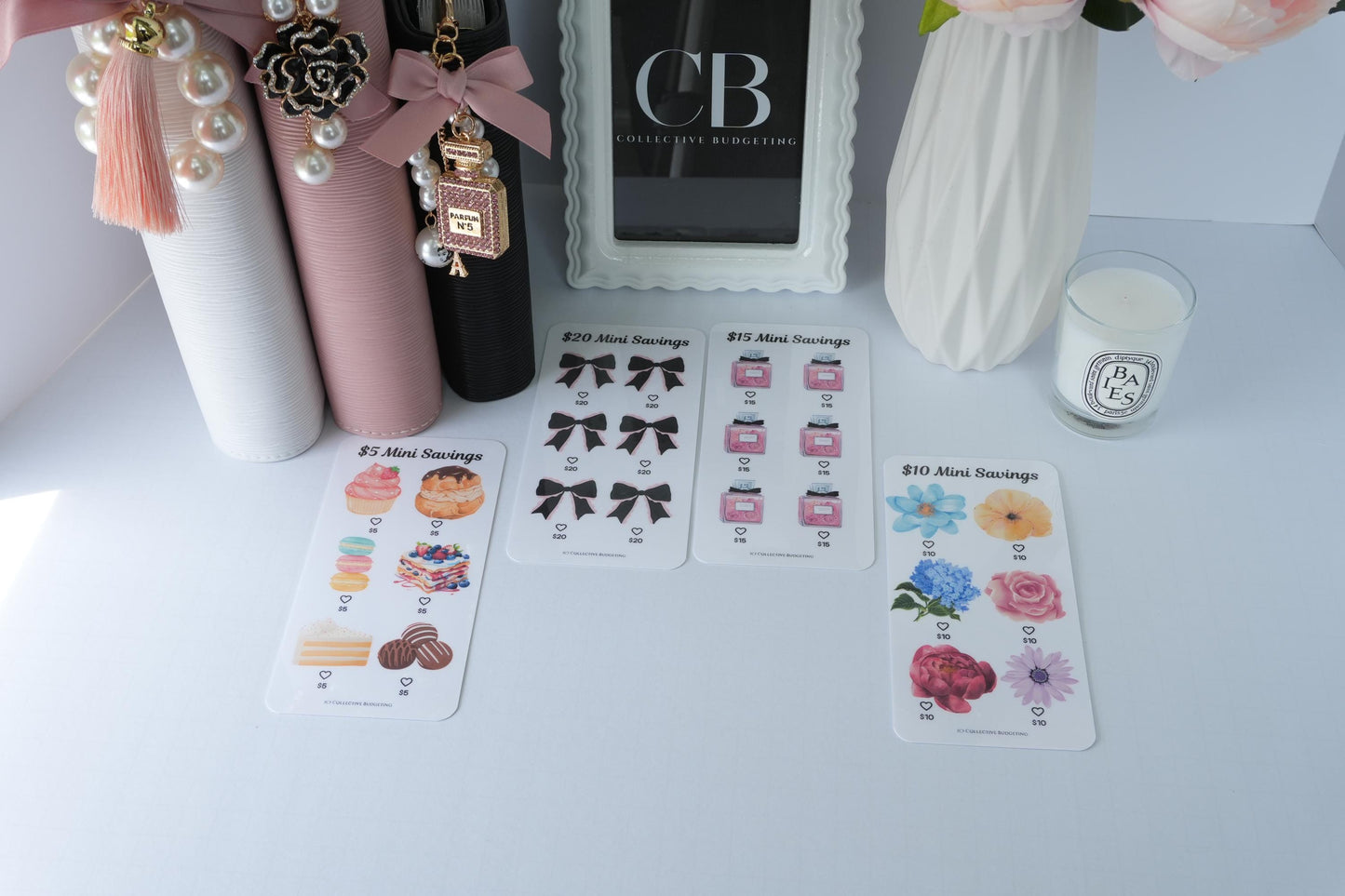 Specialty Treats Mini Savings Challenge Set | 5-Pack Budget Tracker Cards