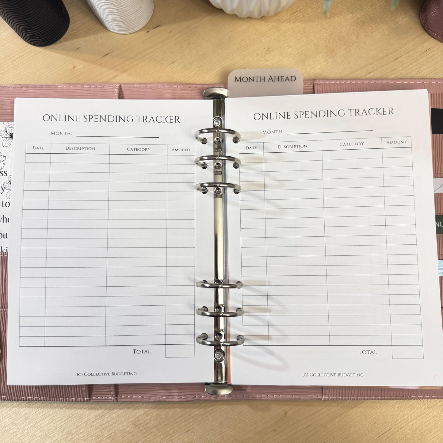 A5 Online Spending Tracker Budget Binder Insert: Cash Stuffing & Budget Planner Tool