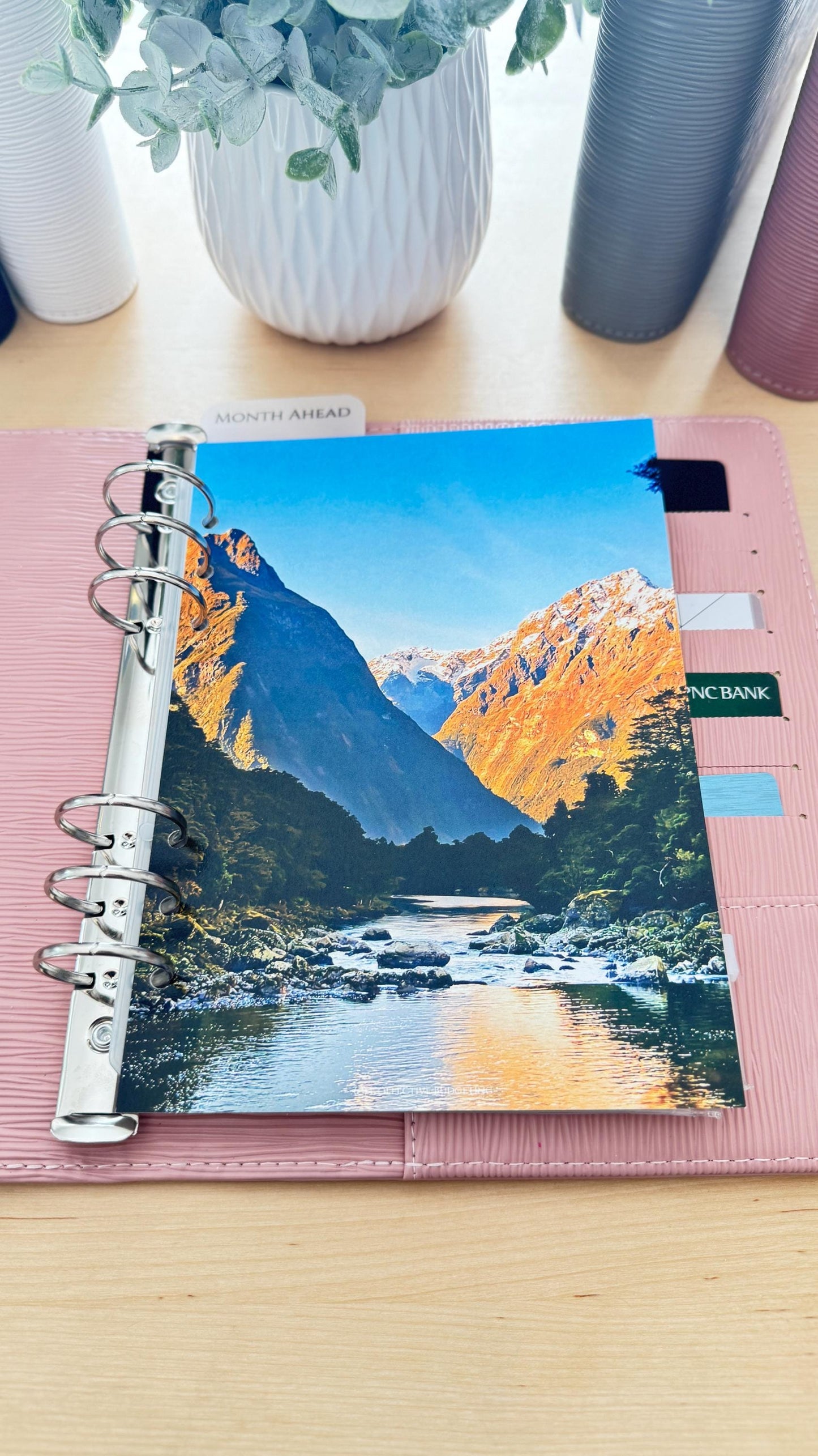 Mountains Budget Binder Dashboard: Nature Decorative Cover Insert | A5 A6