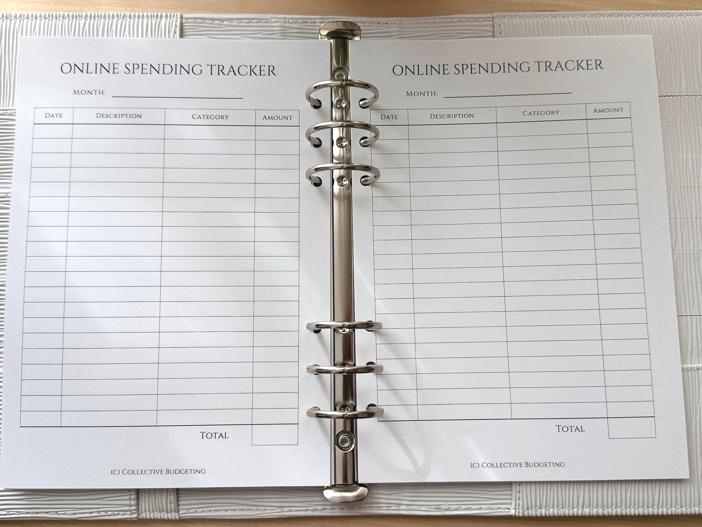 A5 Online Spending Tracker Budget Binder Insert: Cash Stuffing & Budget Planner Tool