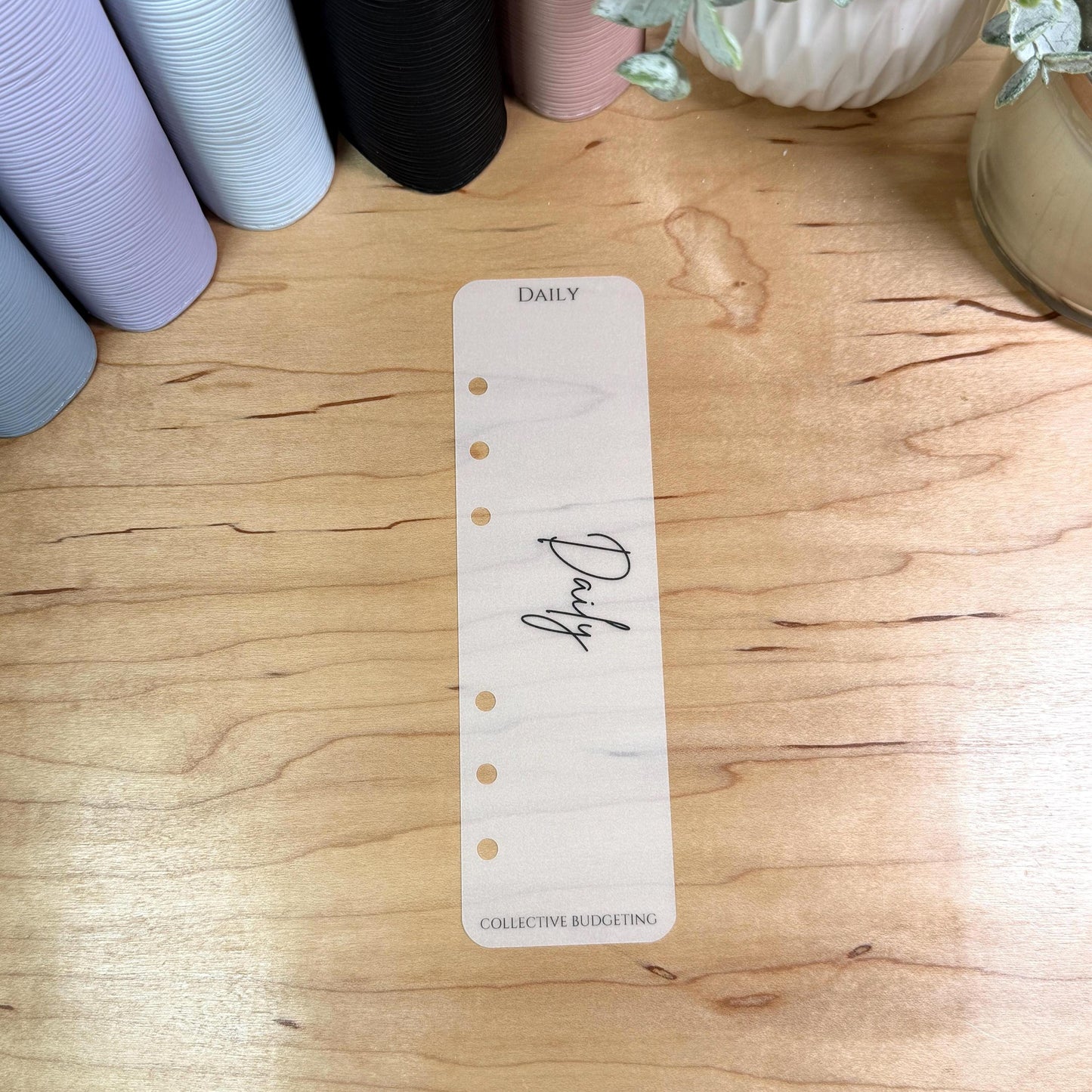 A5 A6 Vellum Planner Dividers: Frosted Matte Binder Tabs | Budget Binder Inserts