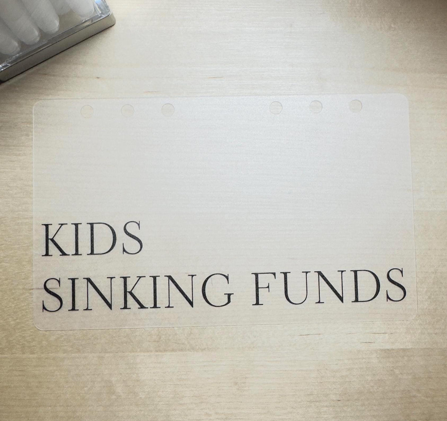 A6 Budget Binder Dashboards Dividers:  Laminated Vellum  Minimalist Sinking Funds Dashboards