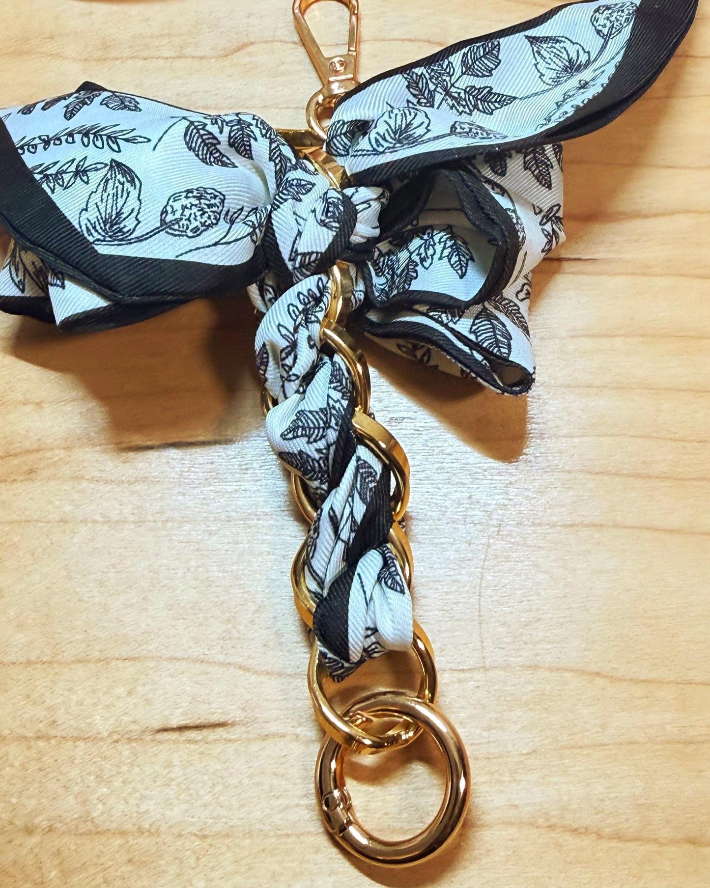 Braided Bow Planner Charms | A5 A6 A7 Budget Binder Accessory | Gold Ring Keychain Charms