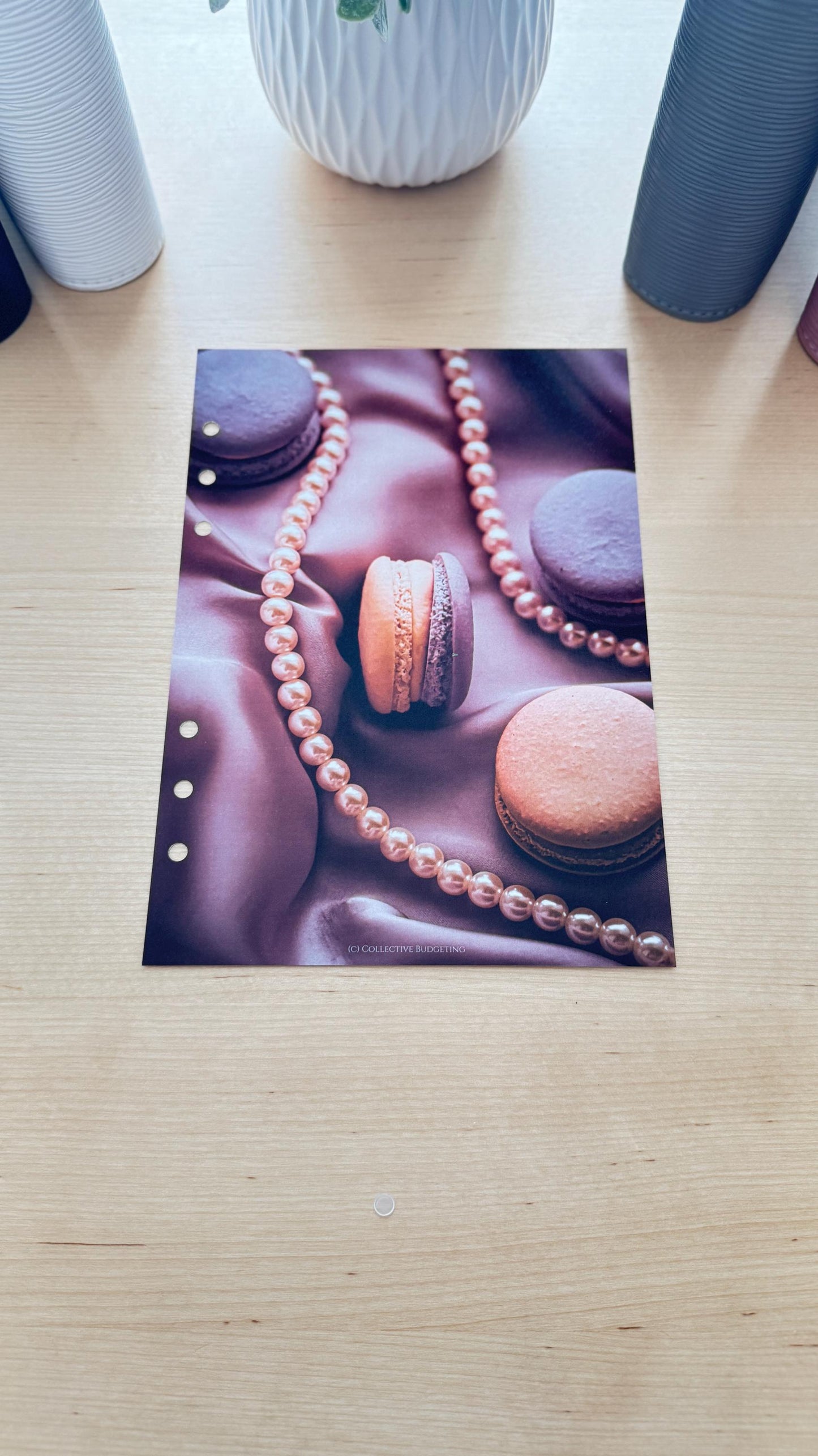 Macaroon Budget Binder Dashboard: Decorative Cover Insert | A5 A6 Cash Stuffing