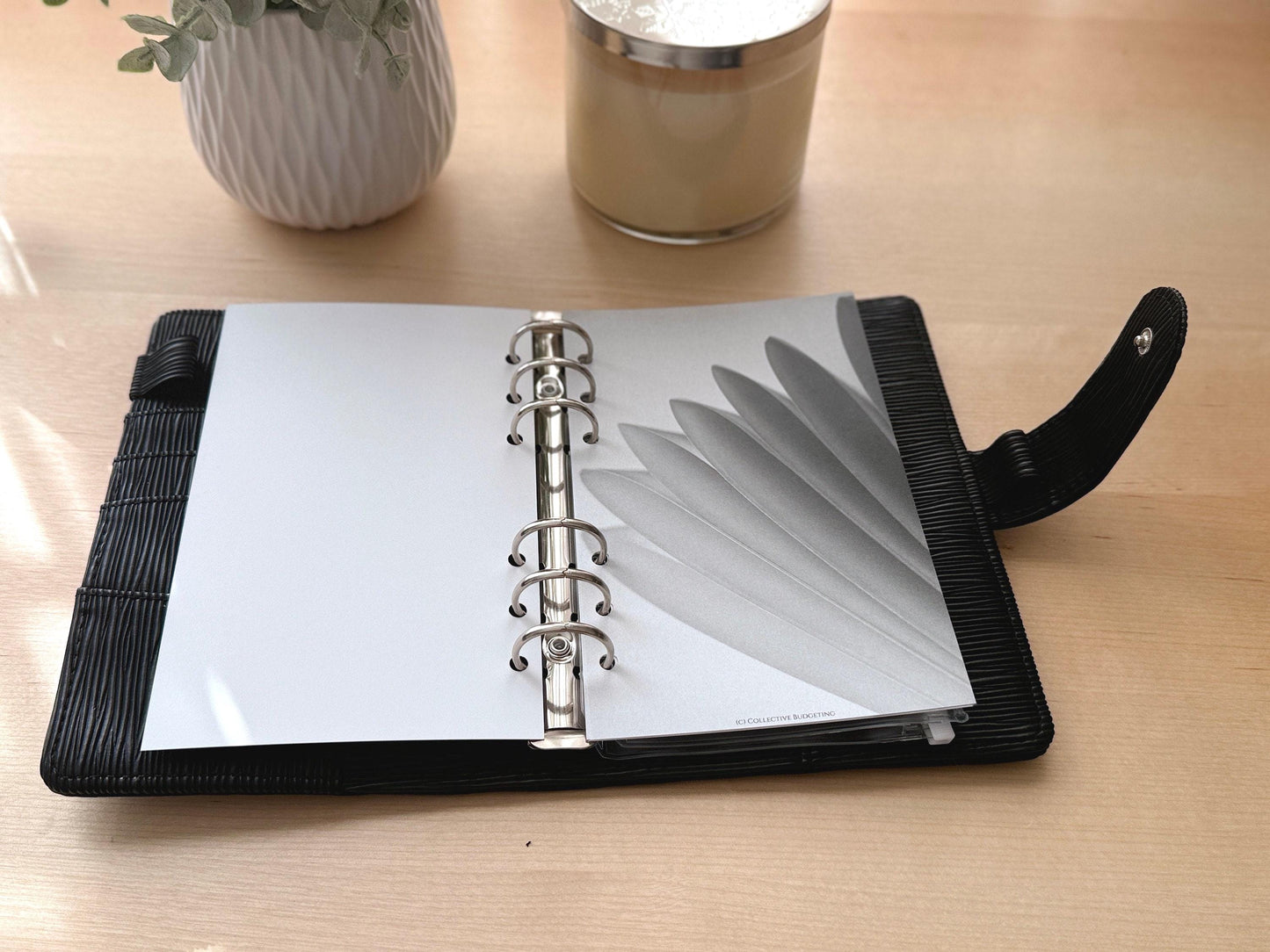 Paper Flower Budget Binder Dashboard Insert: A5/A6 Cash Stuffing Tool