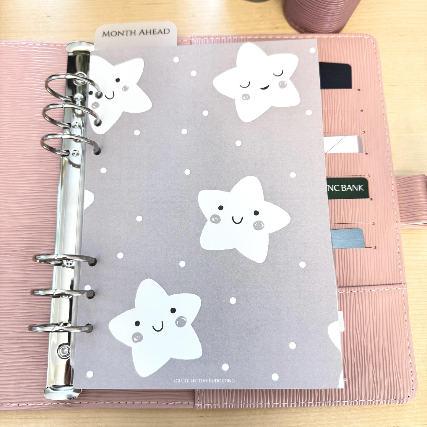 Rising Star Kids Budget Binder Dashboard: A5 A6 Cash Stuffing Insert