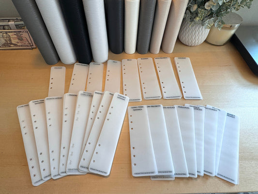 A5 Budget Binder Peekaboo Bookmark: Tabbed Dividers Laminated Vellum