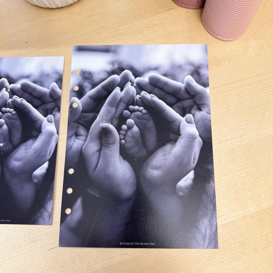 Family Budget Binder Dashboard: Decorative Cover Insert | A5 A6 Cash Stuffing