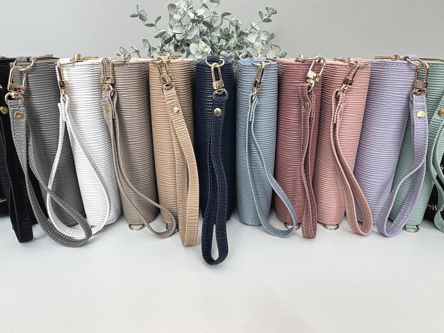 A7 Zippy Faux Leather Budget Wallet: Zipper Closure & Wrist Strap | Cash Stuffing Organizer