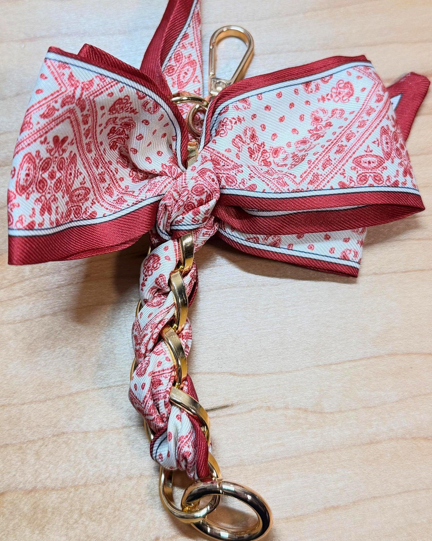 Braided Bow Planner Charms | A5 A6 A7 Budget Binder Accessory | Gold Ring Keychain Charms