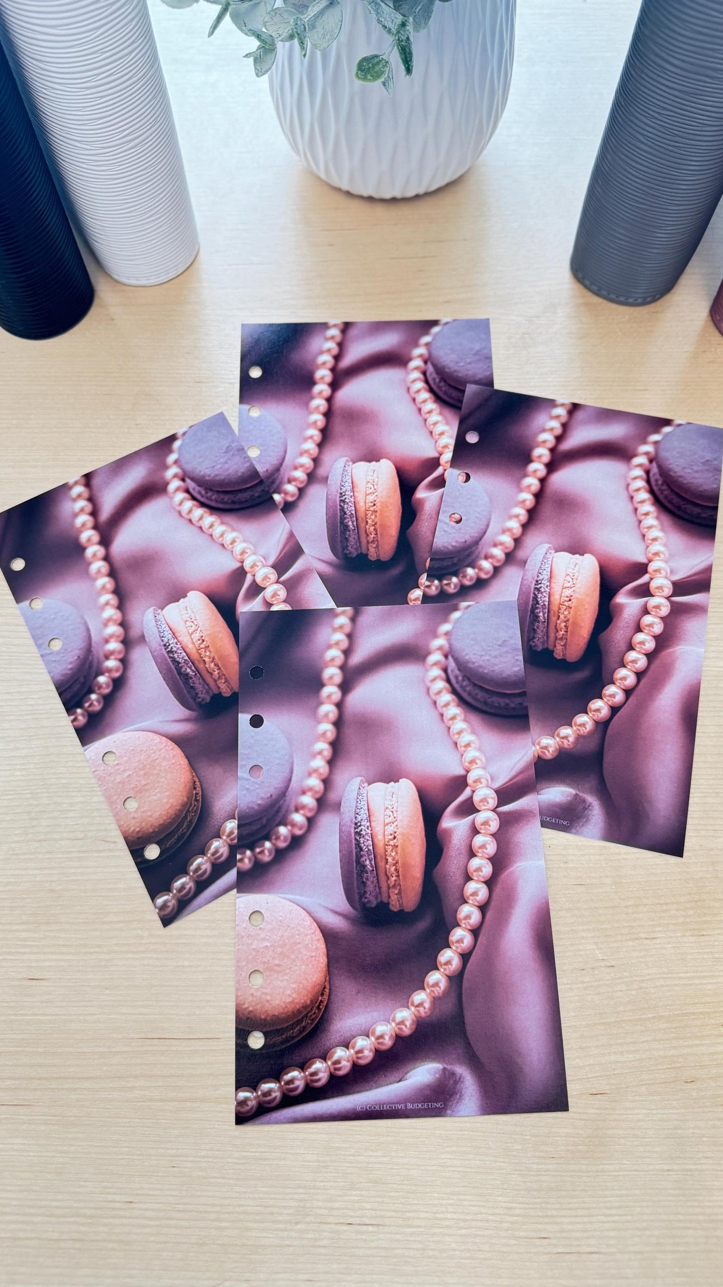 Macaroon Budget Binder Dashboard: Decorative Cover Insert | A5 A6 Cash Stuffing