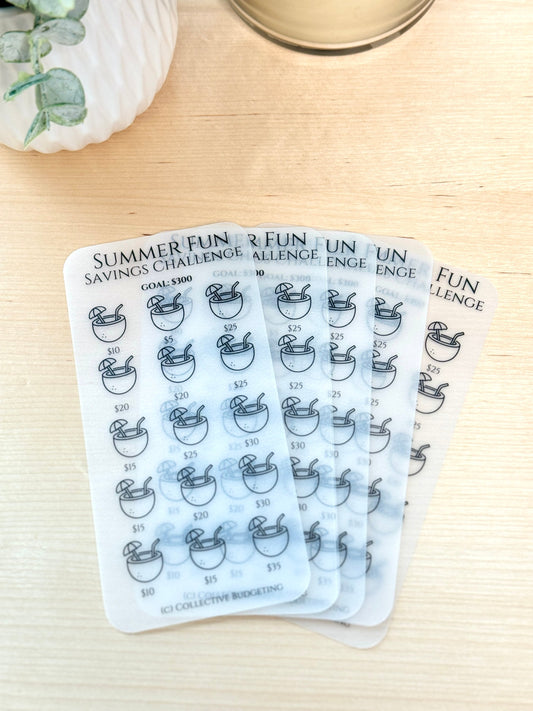 Summer Fun Savings Challenge Tracker: Pool Days, Activities & More | Laminated Vellum