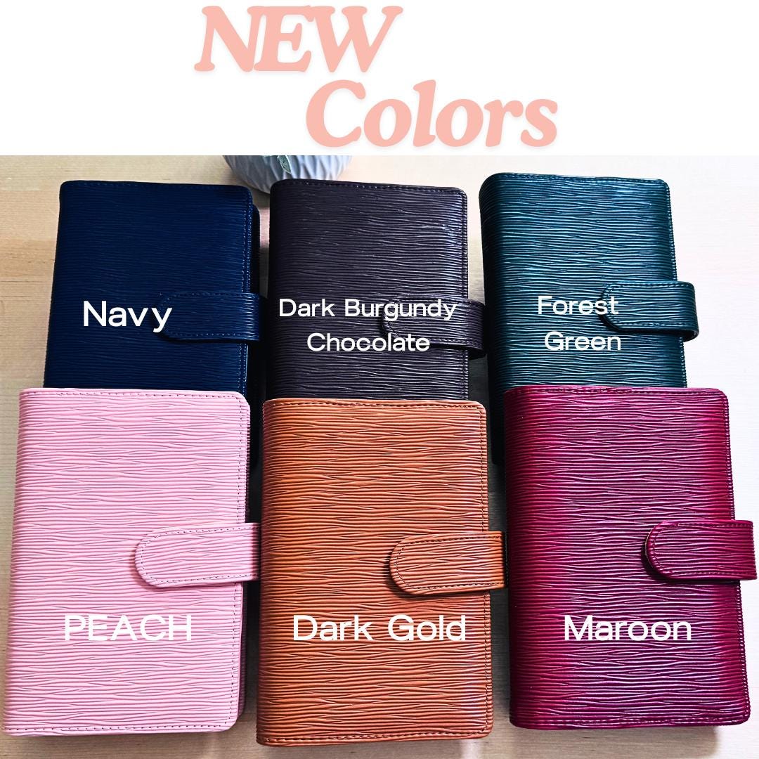 A6 Saffiano Budget Binder: Gold Rings, Buckle Closure & Inner Zipper Pocket | 22 Colors