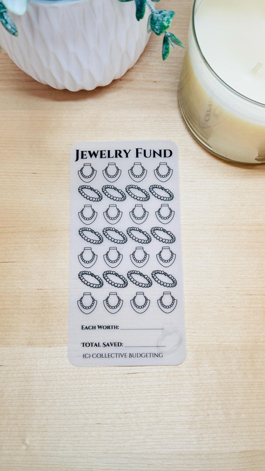 Jewelry Fund Savings Challenge: Laminated Vellum Cash Tracker
