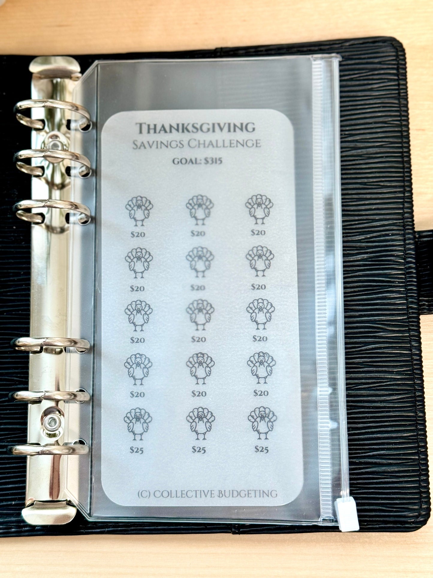 Thanksgiving Savings Challenge Tracker: Meals, Travel & Hosting | Laminated Vellum
