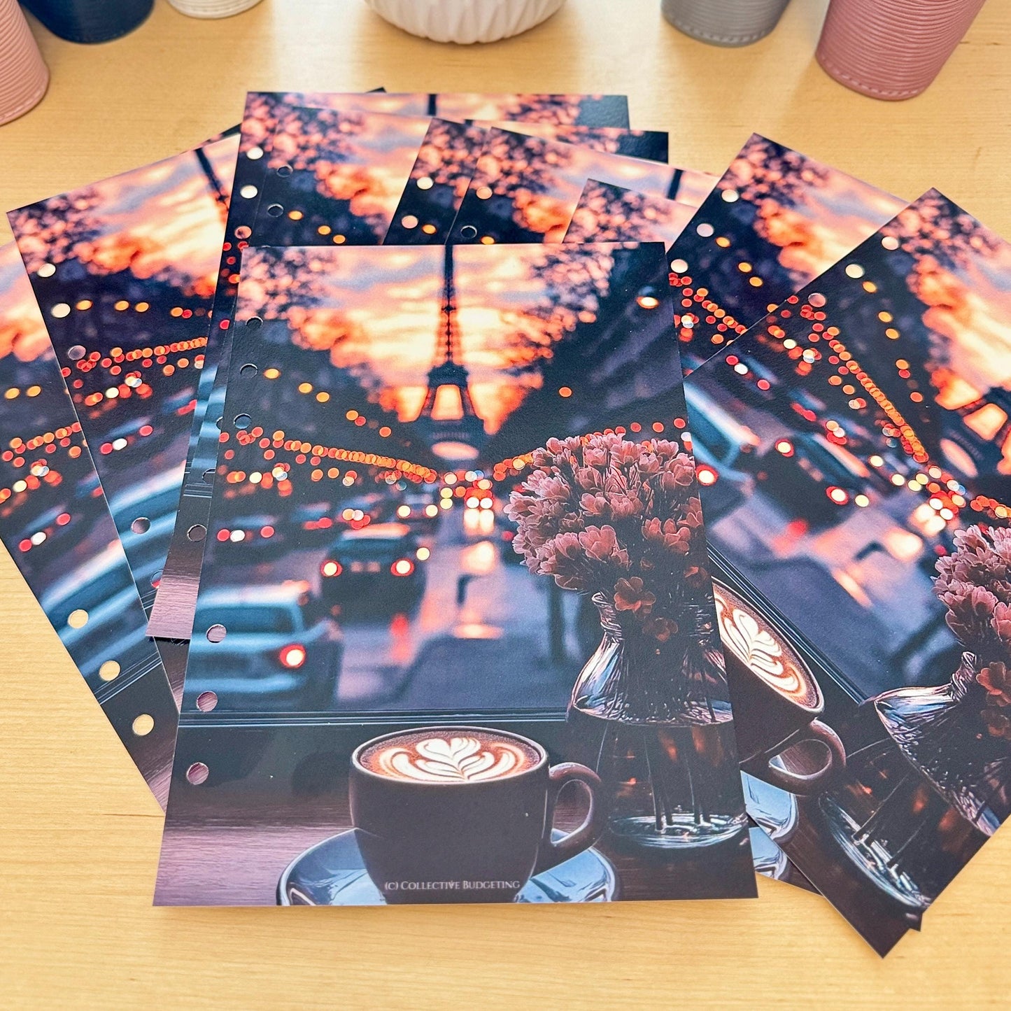 Coffee Shop Budget Binder Dashboard: Decorative Cover Insert | A5 A6 Cash Stuffing