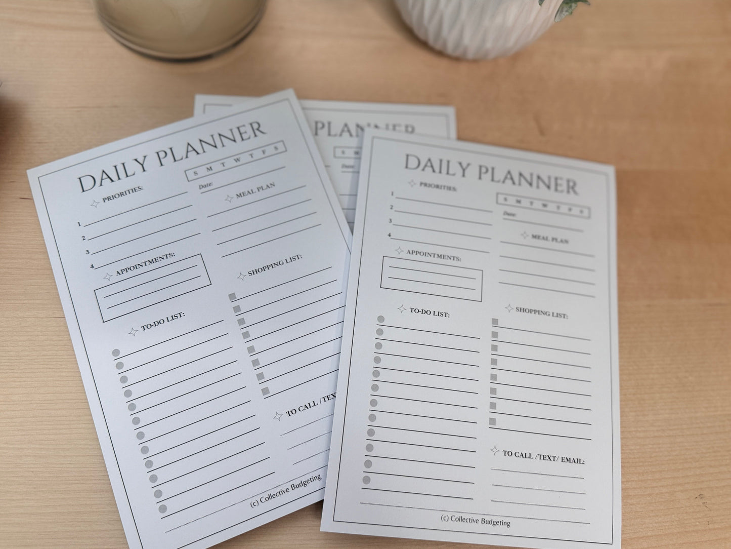 Daily Planner Notepad: Budgeting & Habit Tracker
