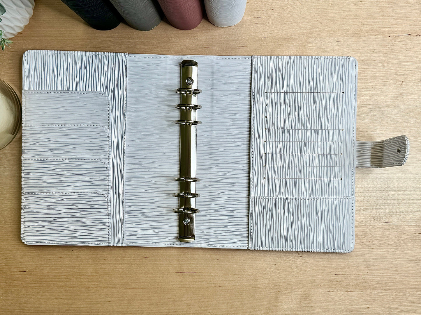 A5 Epi Budget Binder: Silver Rings & Buckle Close