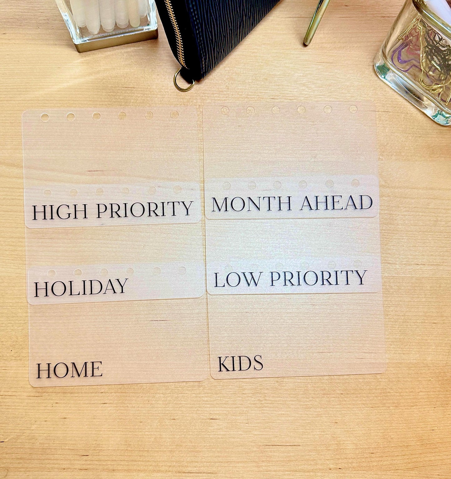 A7 Budget Binder Dashboards Dividers: Laminated Vellum Minimalist Planner Tabs