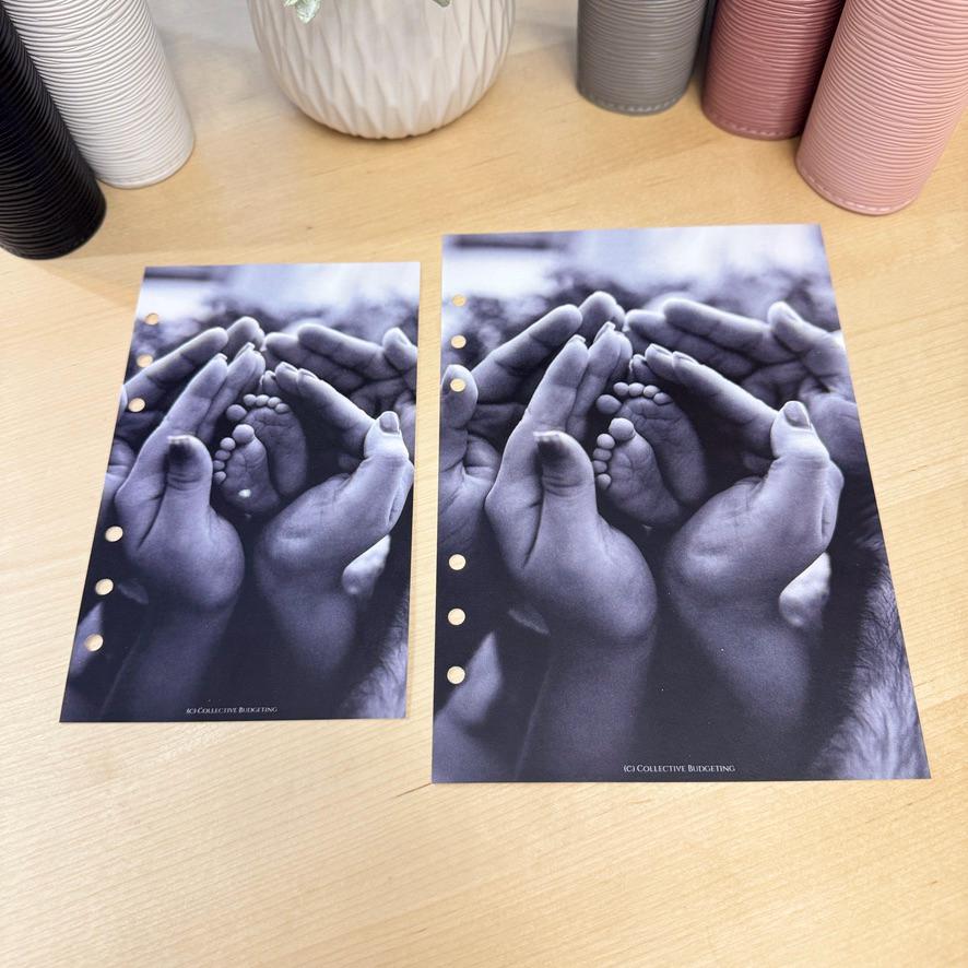 Family Budget Binder Dashboard: Decorative Cover Insert | A5 A6 Cash Stuffing