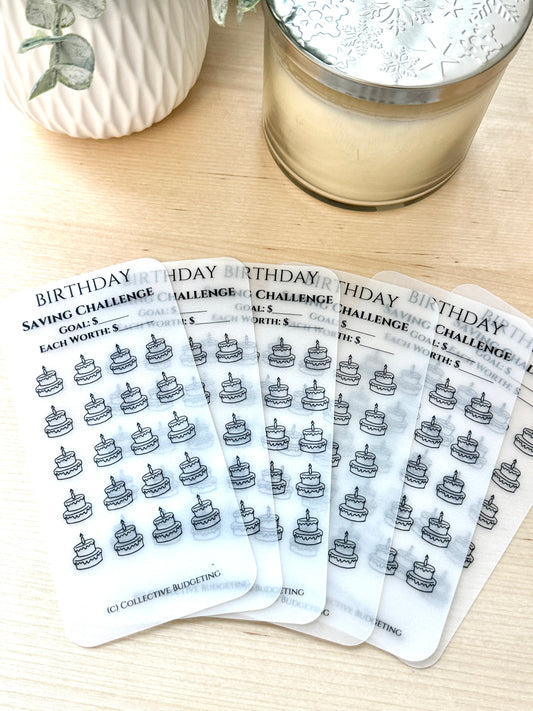 Birthday Savings Challenge: Laminated Vellum Cash Envelope Insert