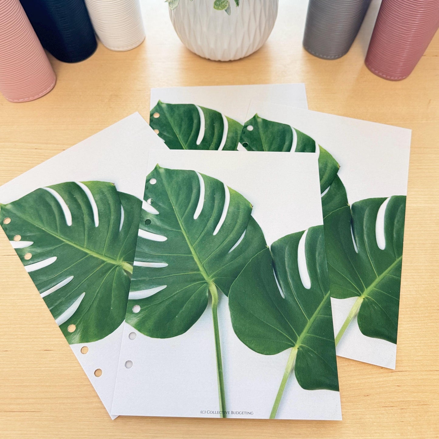 Green Leaf Budget Binder Dashboard: A5/A6 Cash Stuffing Insert