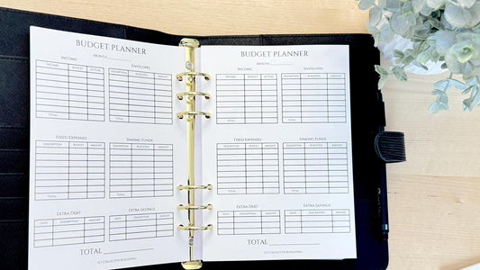 A5 Budget Planner Insert: Monthly Income & Savings Tracker