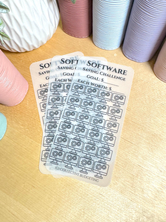 Software Savings Challenge: Laminated Vellum Cash Tracker