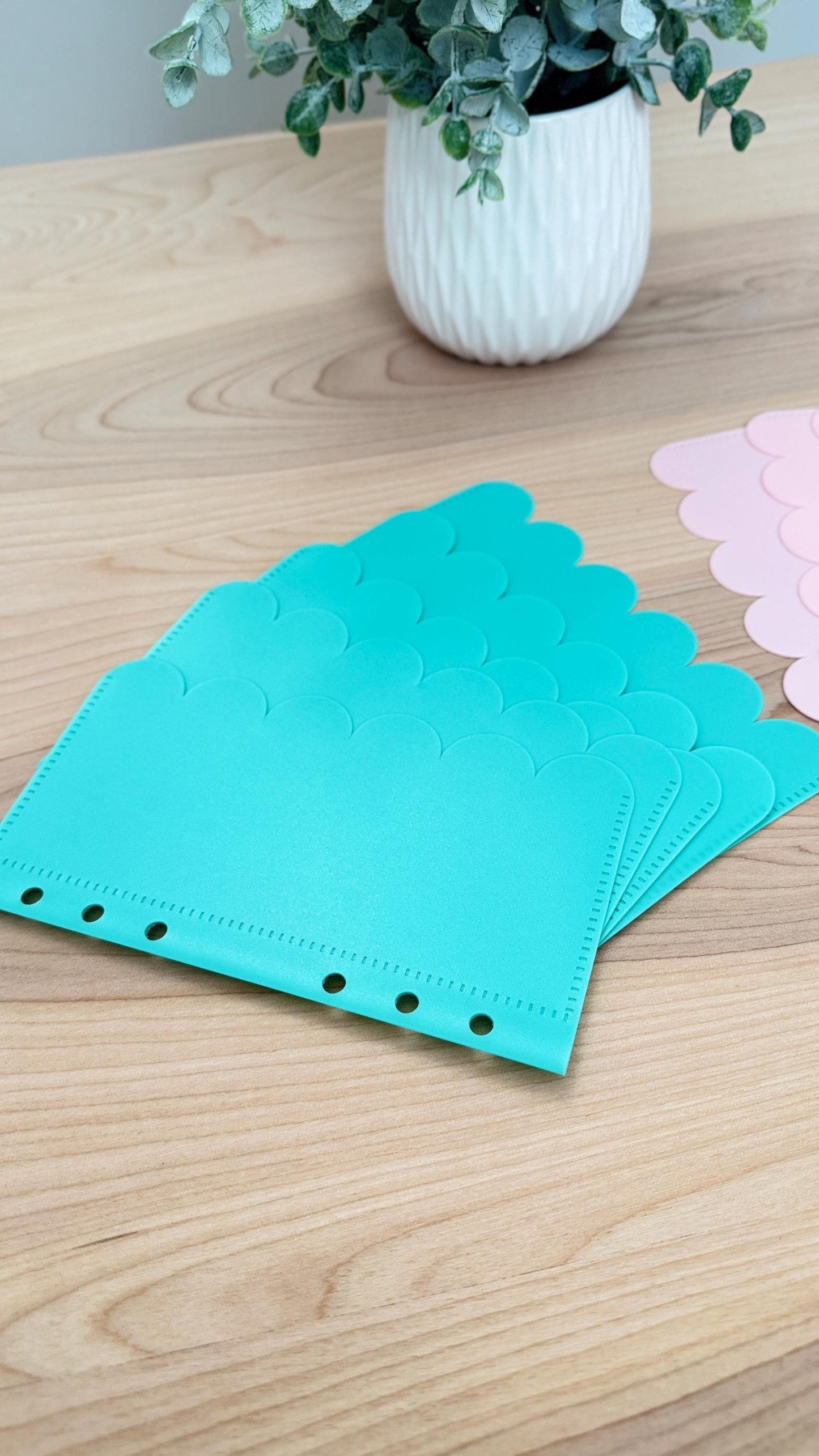 A6 Vellum Cash Envelopes: Scalloped Pastel Budget Binder Inserts