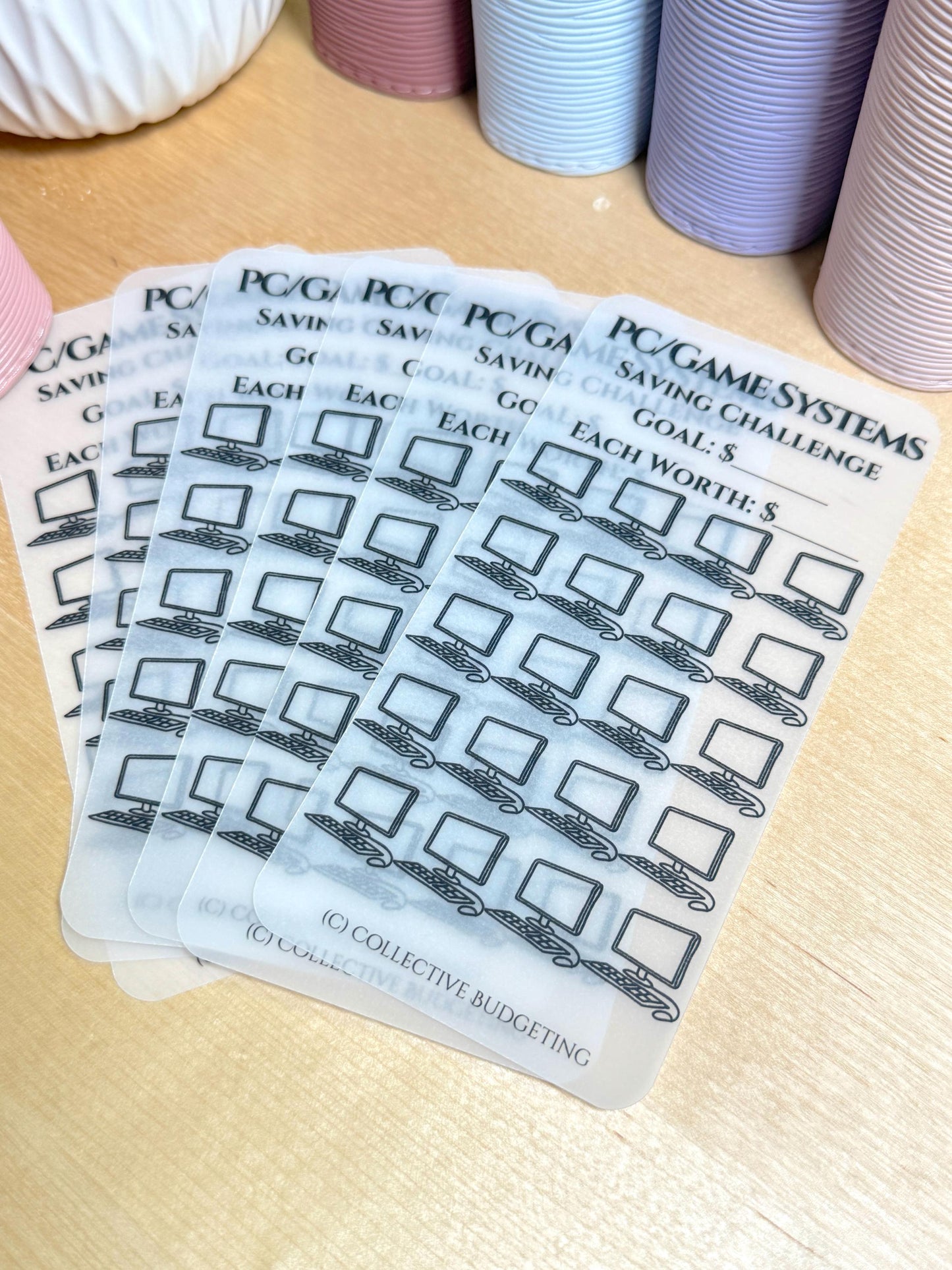 Gaming Savings Challenge Tracker: PC, Console & Accessories | Laminated Vellum