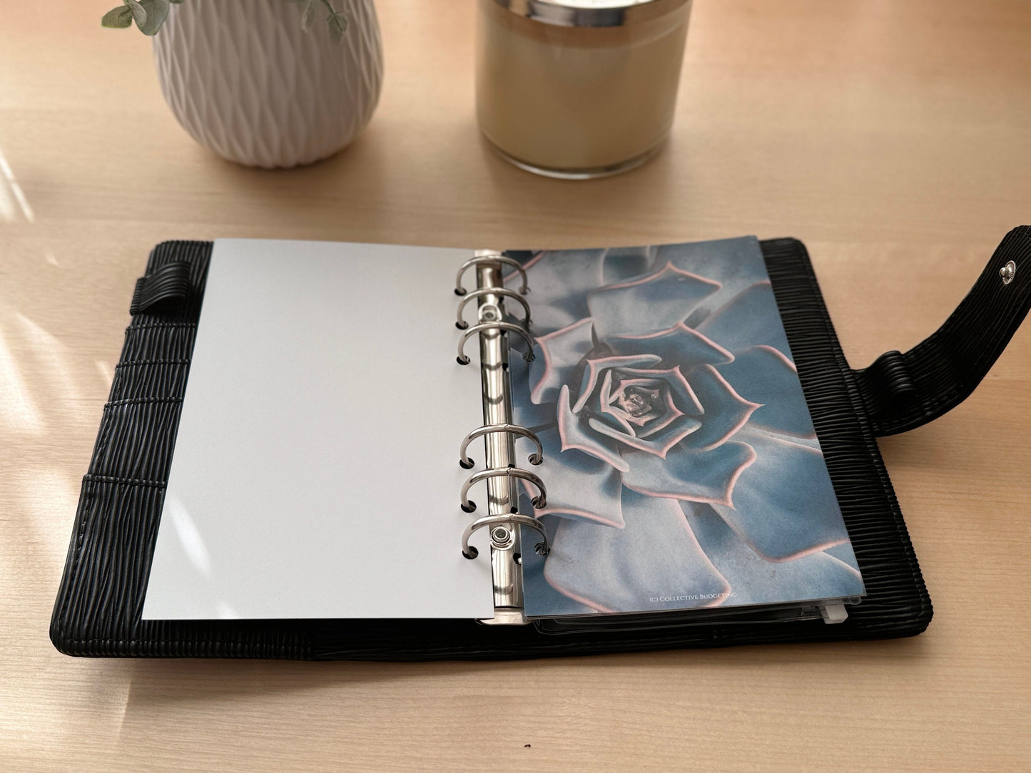 Cactus Flower Budget Binder Dashboard: Floral Decorative Cover Insert | A5 A6