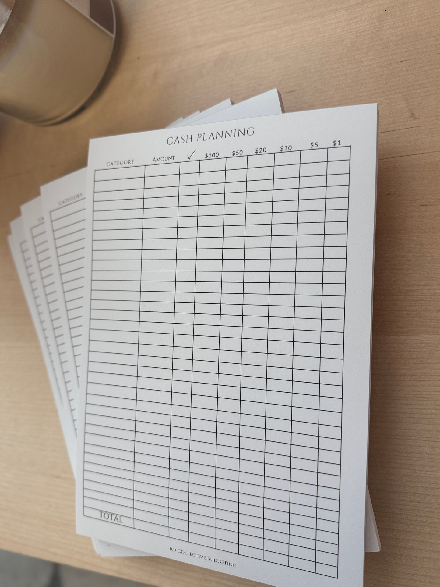 Cash Planning Notepad: Budget Tracker for Cash Envelope System
