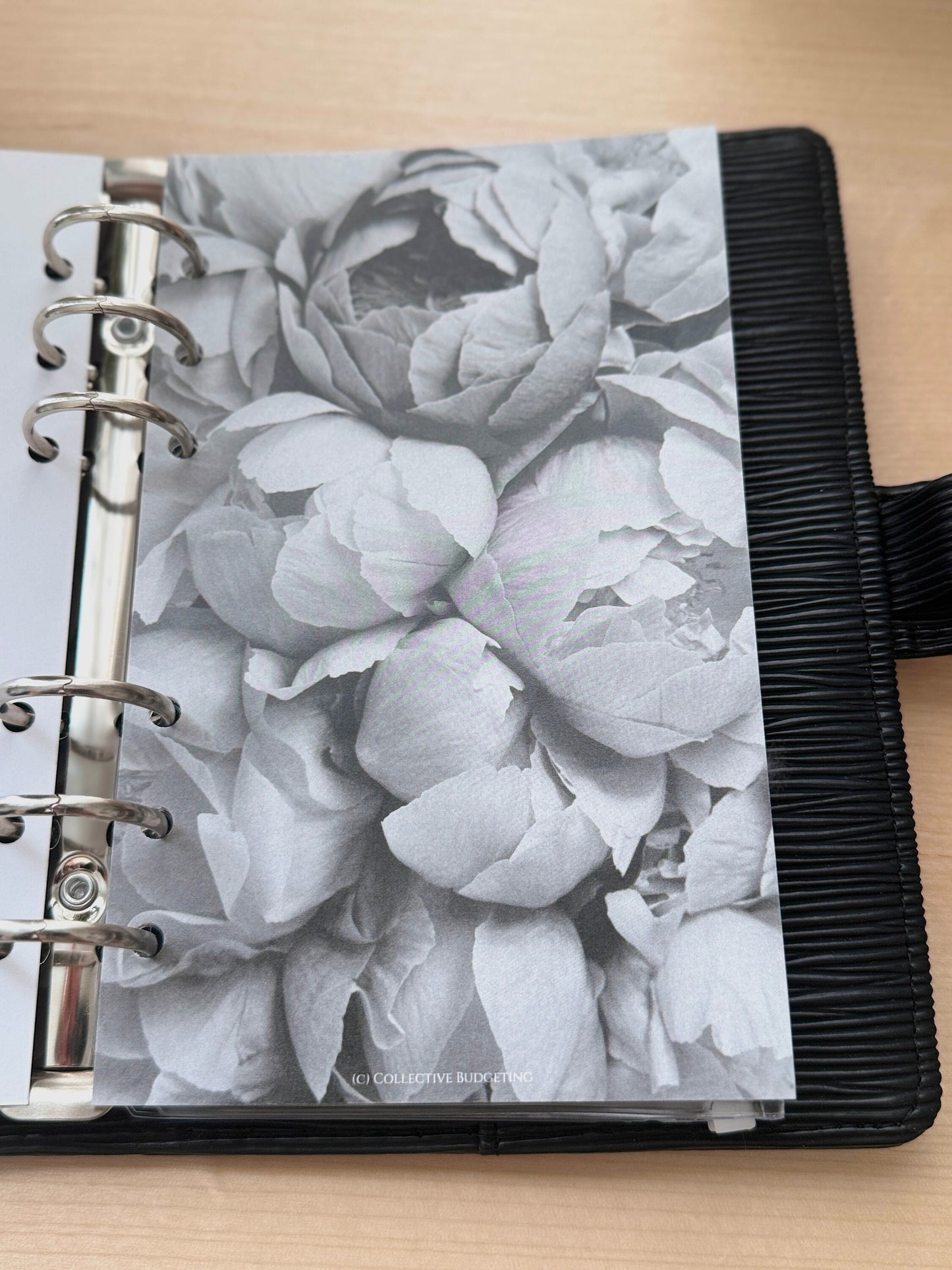 Peonies Floral Budget Binder Dashboard: Decorative Cover & Divider Insert | A5 A6
